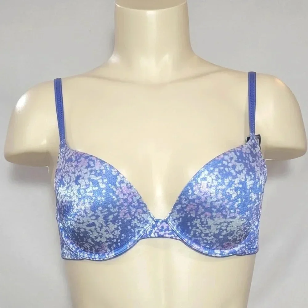 34A Maidenform 5101‎ Self Expressions i-Fit Push Up UW Bra Blue NWT